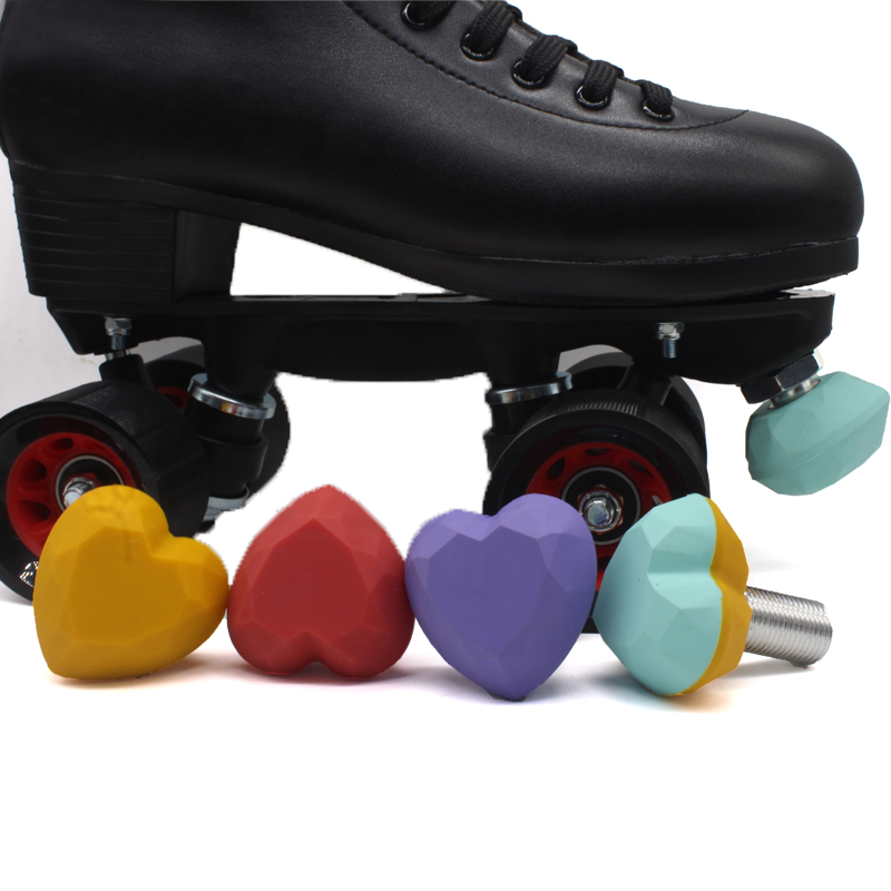 Gyári közvetlen értékesítés Testreszabott szív Diamond Shape Állítható Toe Stop Roller Skate Pure Color